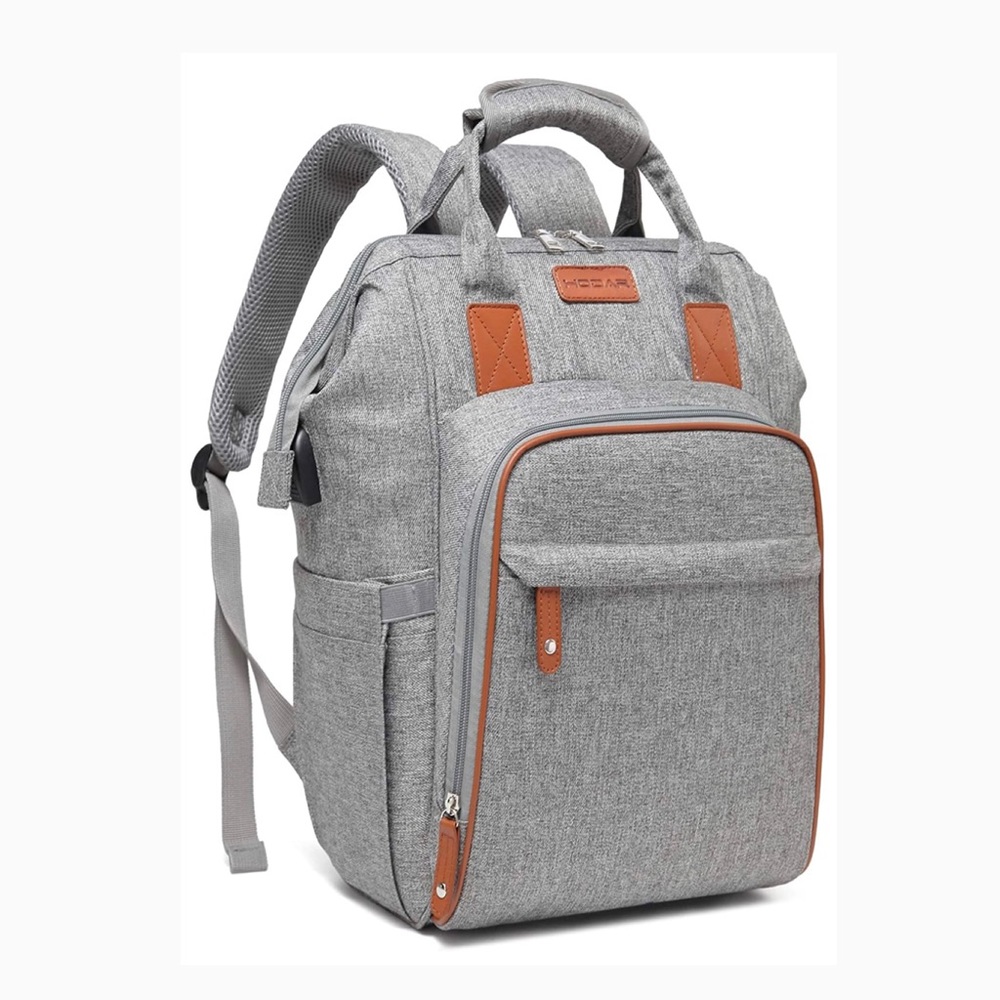 Grey Diaper Bag Backpack